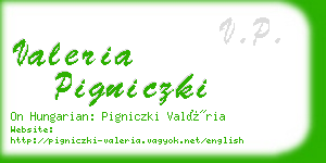 valeria pigniczki business card